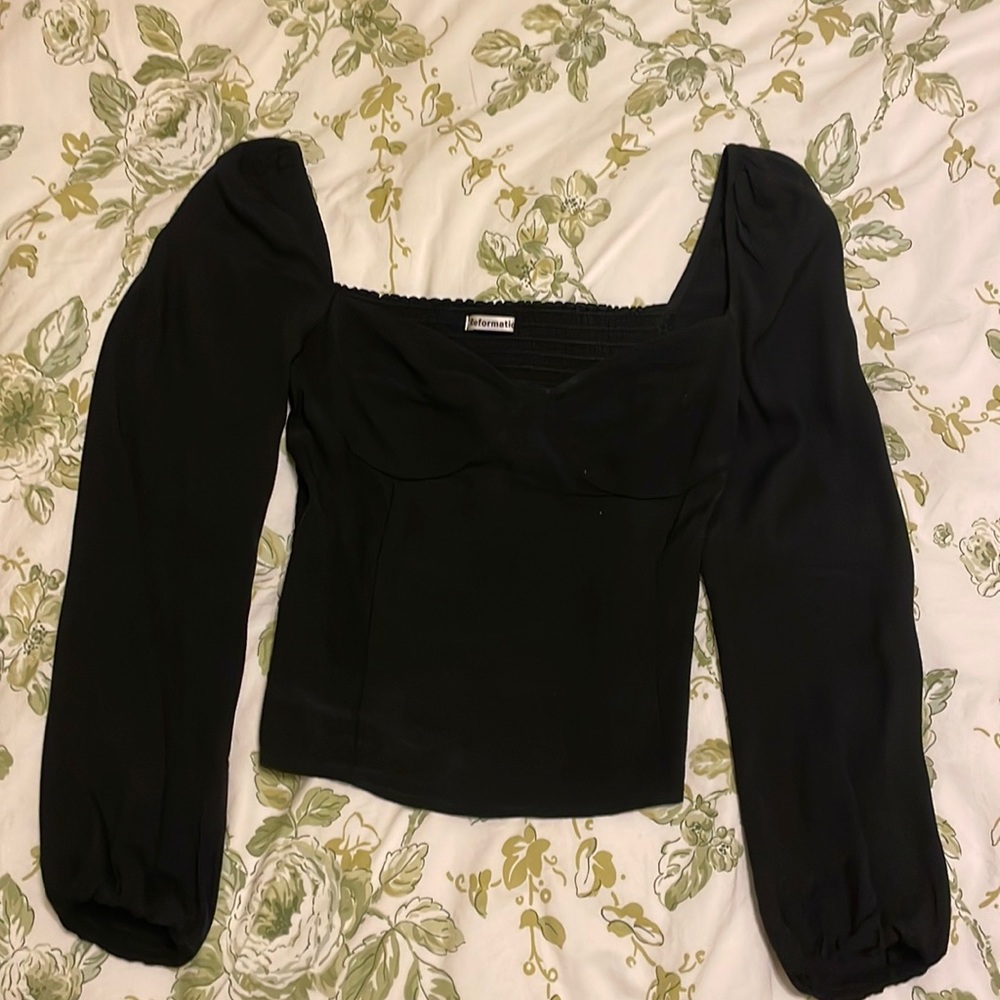 Long sleeve black top by Reformation - size 2